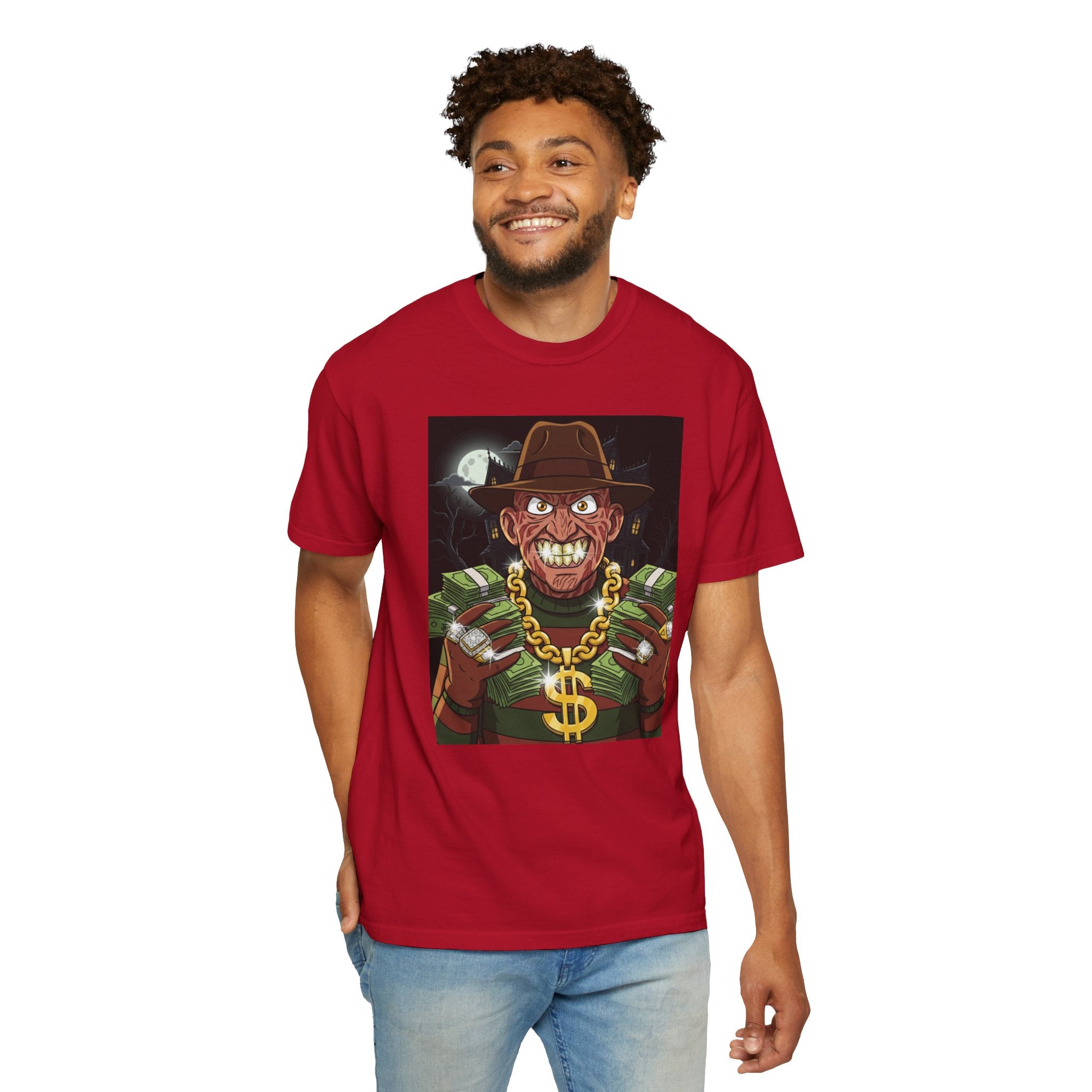Frighteningly Fun Funny T-Shirt, Unisex Tee for Horror Fans, Graphic Shirt for Halloween, Freddy Krueger Inspired, Unique Gift Idea