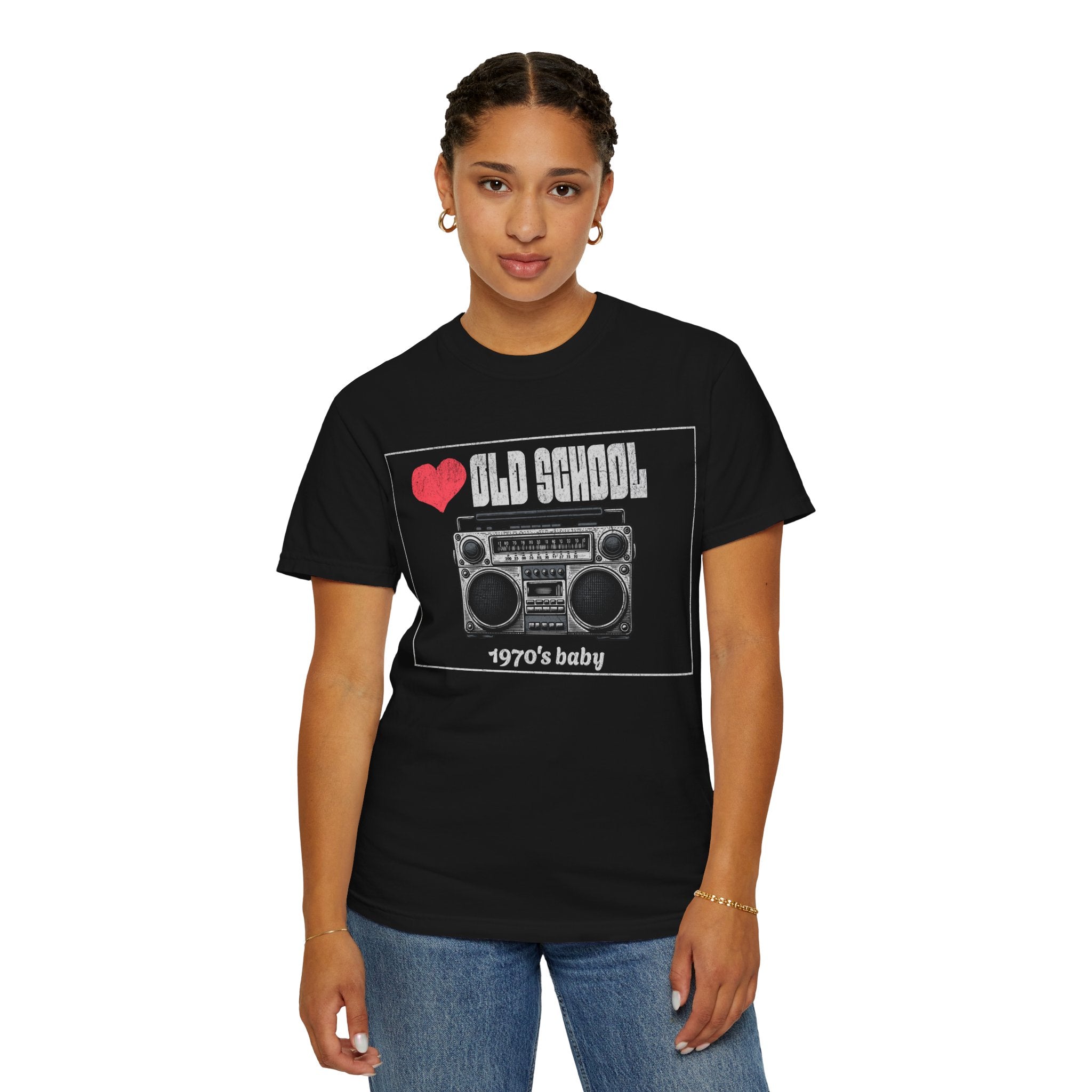 Vintage Old School Tee - Retro 1970s Baby Shirt, Unisex Graphic Tee, Music Lover Gift, Nostalgic Apparel, Perfect for Birthdays