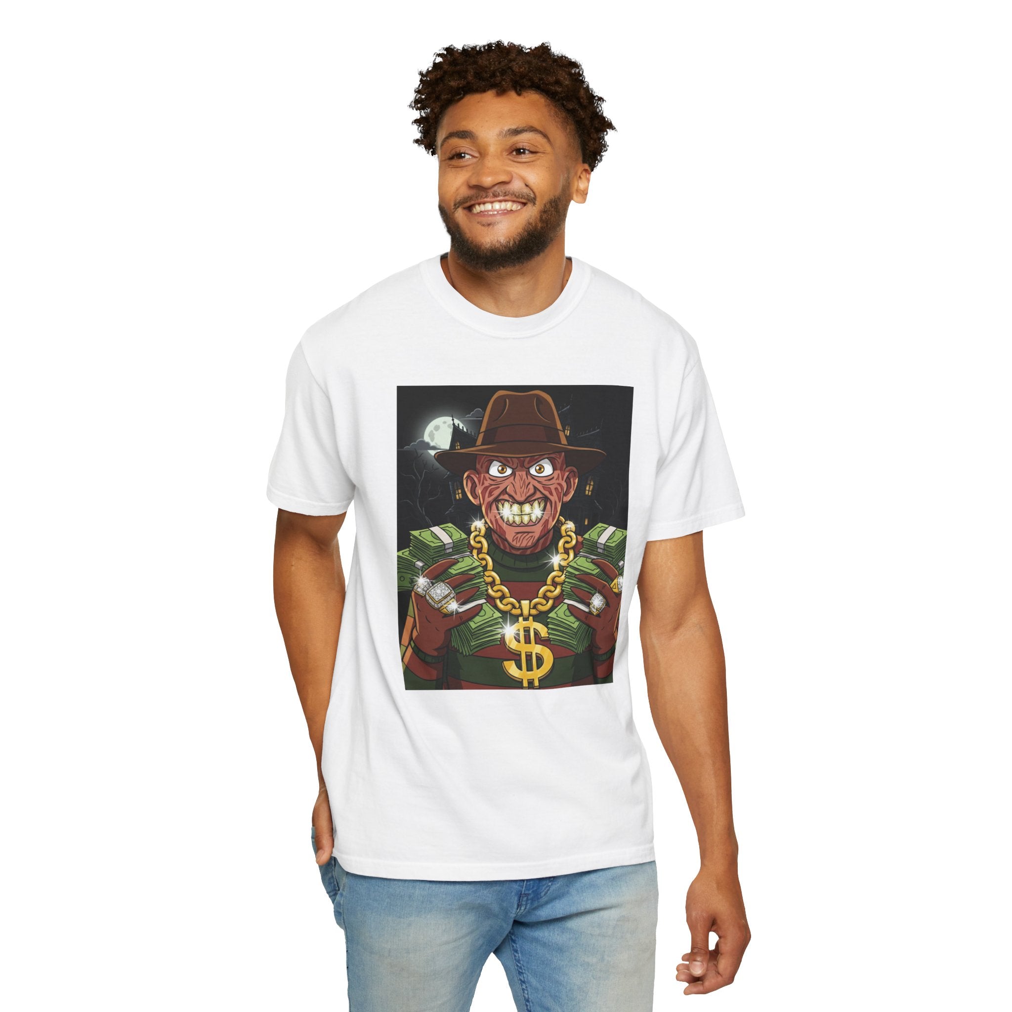 Frighteningly Fun Funny T-Shirt, Unisex Tee for Horror Fans, Graphic Shirt for Halloween, Freddy Krueger Inspired, Unique Gift Idea