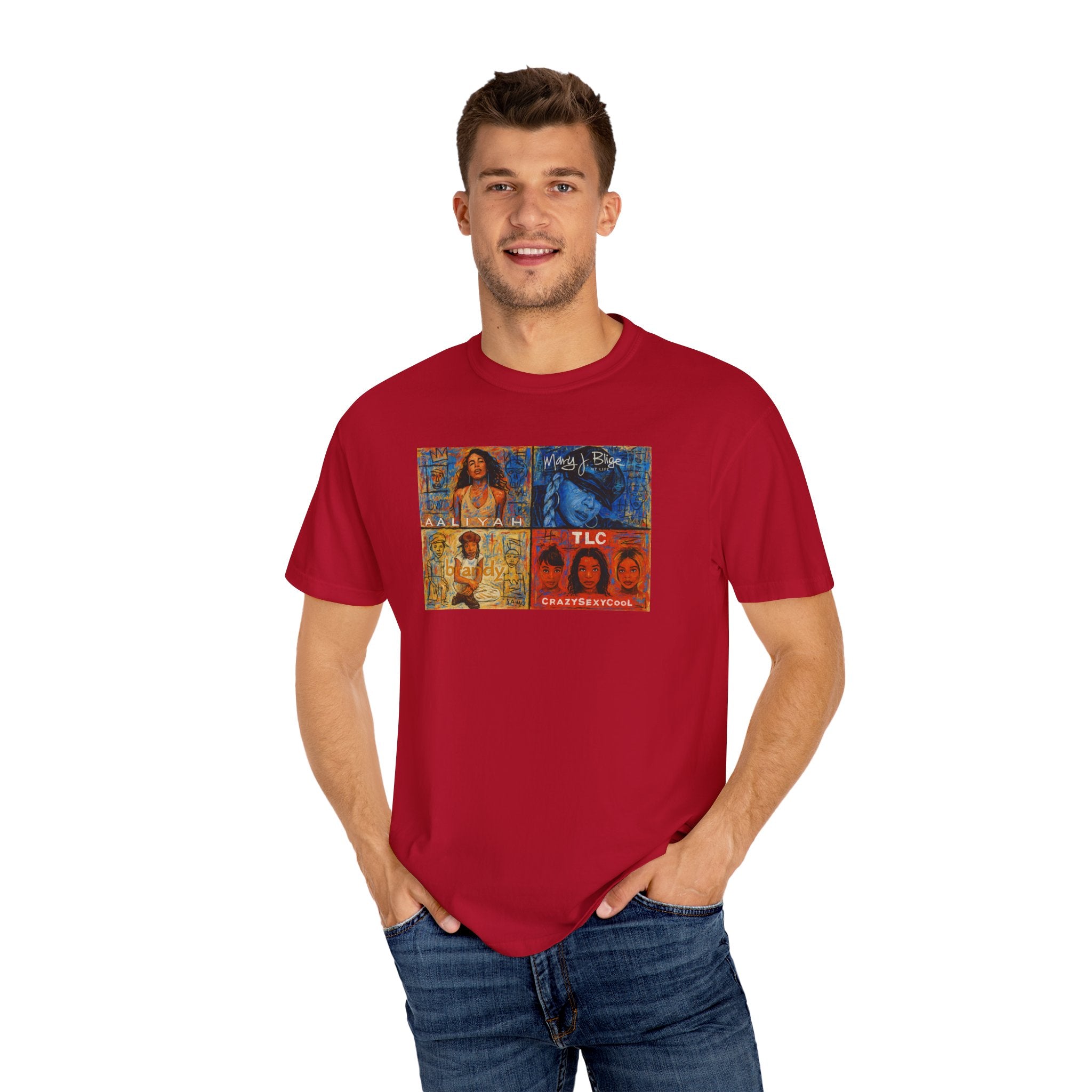 90's Album Covers Aaliyah, Brandy, TLC and Mary J Retro Vibe T-Shirt, Unisex Graphic Tee, Casual Everyday Wear, Street Style, Perfect Gift for Music Lovers