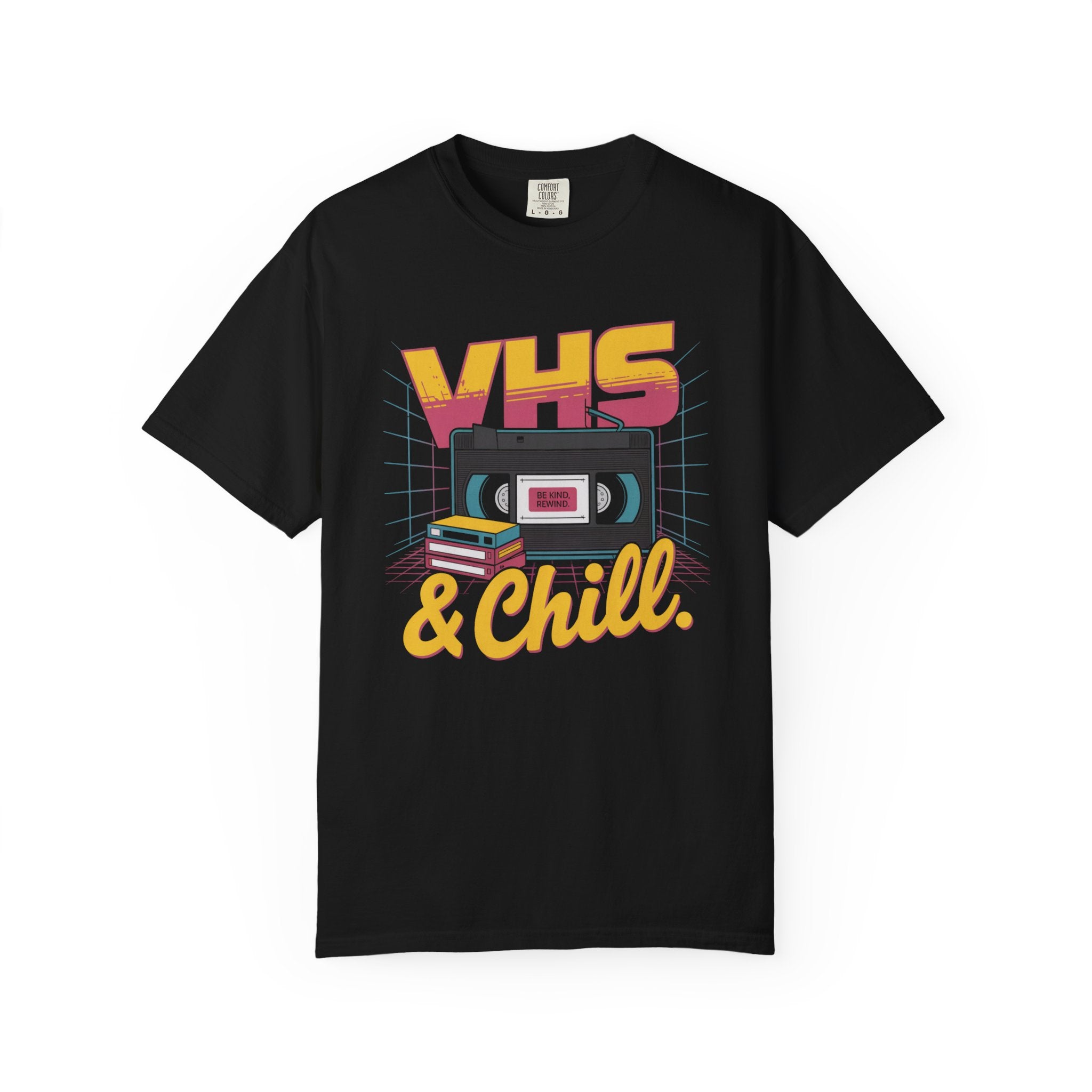 T-Shirt: VHS & Chill Gen X Nostalgic Date Night Tee